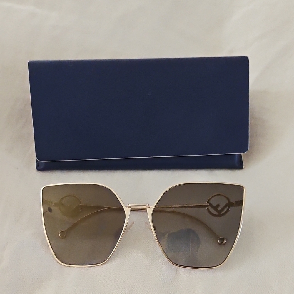 Fendi Gold Cateye Sunglasses